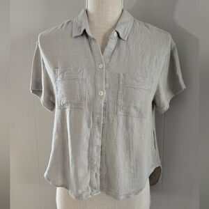 Madewell Light Gray Button-Down Shirt